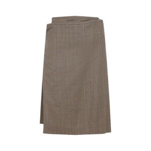 PHOEBE PHILO Glen Plaid Asymmetrical Wrap Midi Skirt Women 802TO Skirts